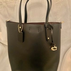 Coach black tote bag